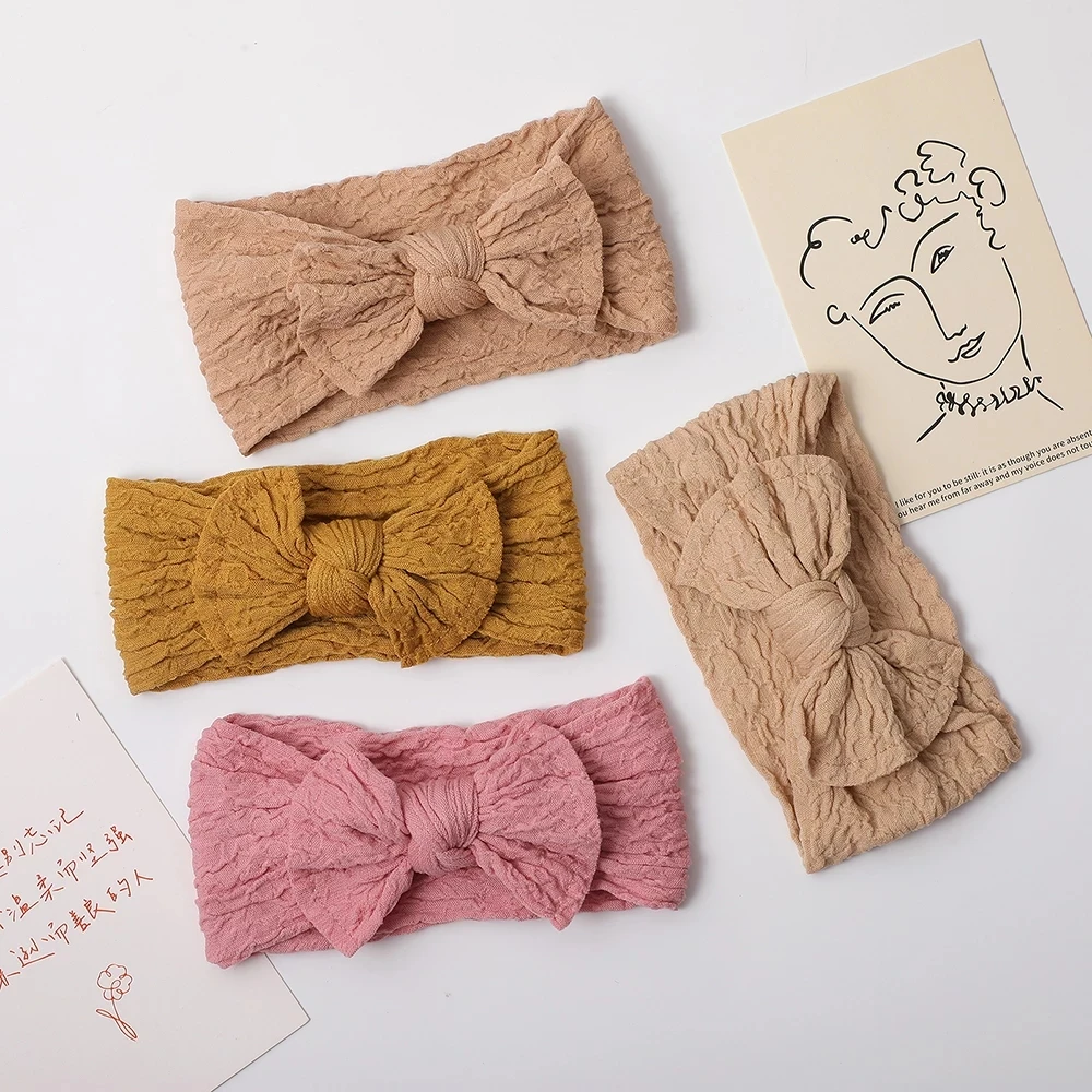 

32 Pcs/Lot, Newborn Baby Knot Bow Headband, Cable Knit Hairband Kids Headwear Children Hair Accessories