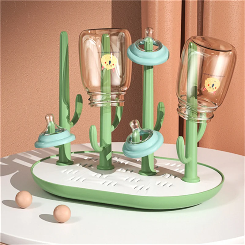 Detachable Baby Bottle Drying Rack Infant Feeding Bottle Drain Drying Racks Solid Color Feeding Cup Holder Storage Box Dryer