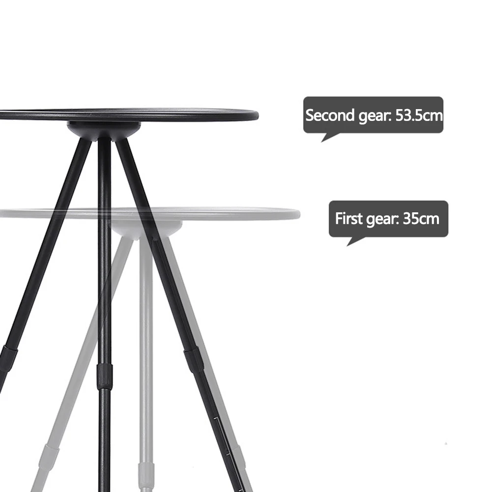 Mini Round Folding Camping Table Tea Coffee Tripod Table Desk for Outdoor BBQ Dinner Hiking Backpacking Fishing Picnic Desk