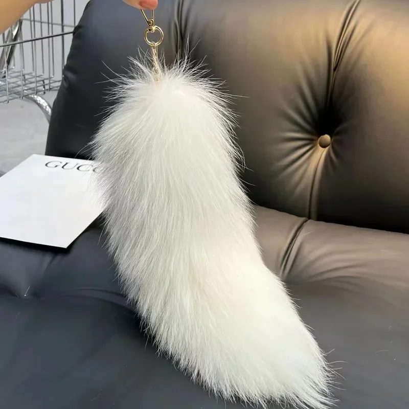 Description Picture 5 of itemSuper Large Real Fur Fox Tail Bag Pendant Car Keychain Pendant Fur Jewelry Pendant Plush Bag Accessories