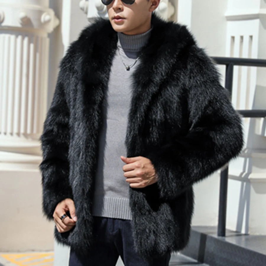 Fell Kapuze Winter Herren Parka Mit Echtfell Futter Herren