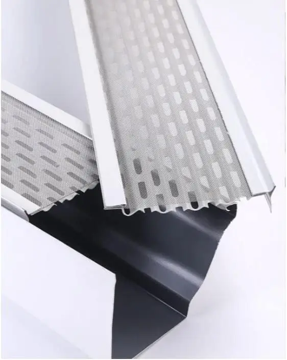 5&rdquo;Leaf Protection 100 Feet Stainless Steel Mesh White Aluminum Gutter Covers Contractor Grade Gutter Guard