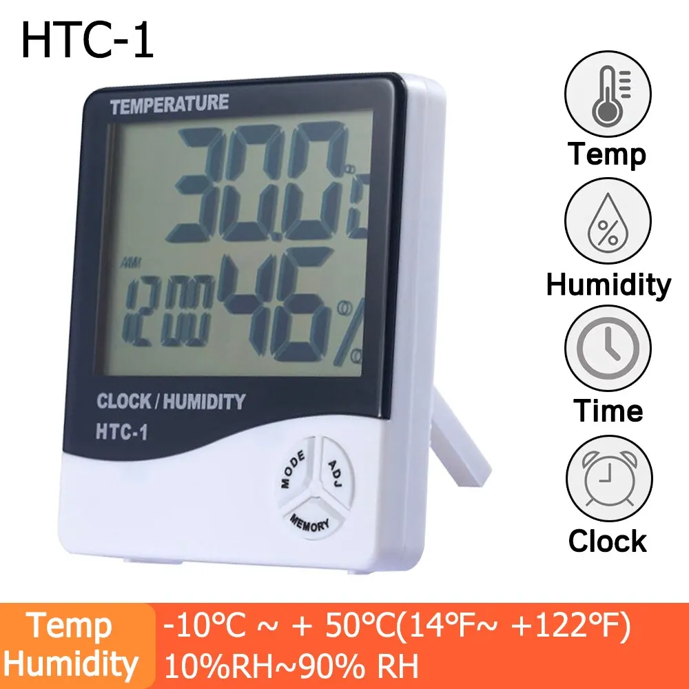 Htc 1 lcd electronic digital temperature humidity meter thermometer