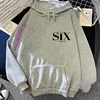 Six The Musical Letter Print Sweatshirts 2023 Woman Round Neck Long Sleeve Fashion Pullover Tops Vintage Casual Lady Sweatshirt 6