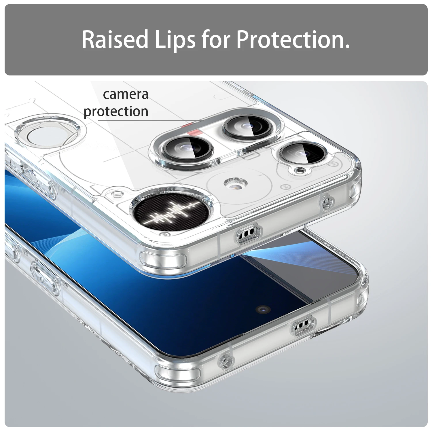 Ultra Clear HD Acrylic Protective Case with Anti-Shock Transparent TPU