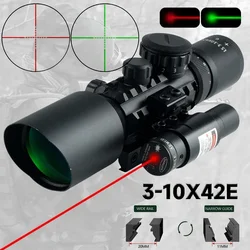 3-10X42E celownik celowniczy czerwony/zielony Laser celownik celownik celowniczy Airsoft/luneta precyzyjna strzelnica taktyczna