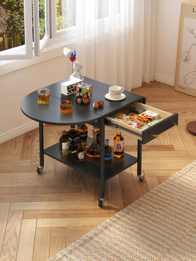 

Folding Coffee Table Living Room Removable Tea Table Sofa Side Table Black Light Luxury
