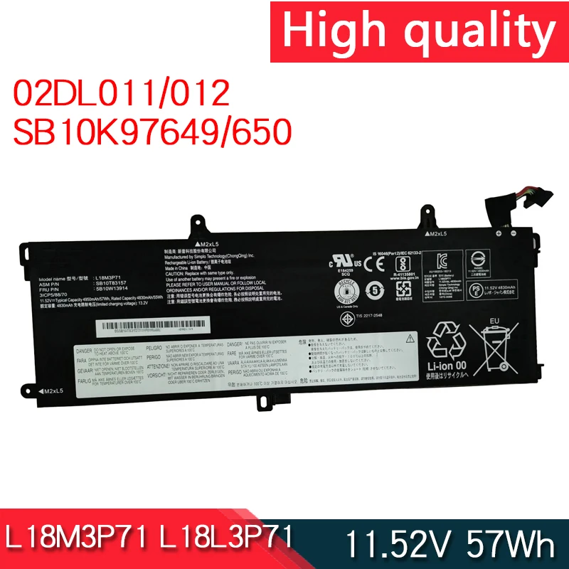 Batteria Muslimexlimatexmuslimb Per Lenovo Thinkpad T590 20 N4 20 N5 P53S 20 N6 20 N7 T15 P15S Gen 1St 2 20 S6 20 W4 20 T4