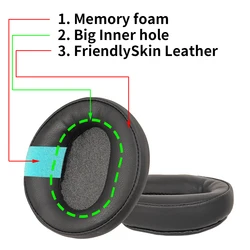 Cuscinetti auricolari di ricambio in PU pelle premium