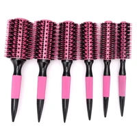 Round Hair Comb Brush With Boar Bristle Mix Nylon Styling Tools Professional Ceramics Ion Hair Brush Hairdressing Supply 1