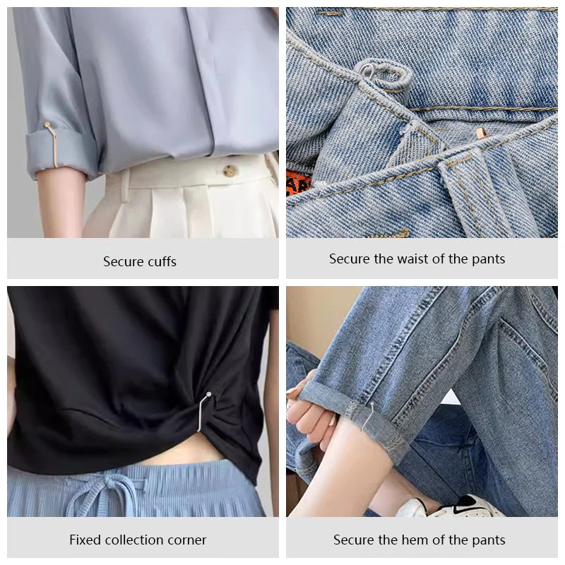 Detachable buckle clips 4PCS for jeans skirts pants waist sleeve tightening