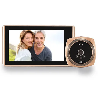 door video intercom Video Peephole Camera 4.1&Quot Display 135° Super Wide-Angle Field Of View Monitor Digital Ring Doorbell Video Voice Record camera intercom system Door Intercom Systems