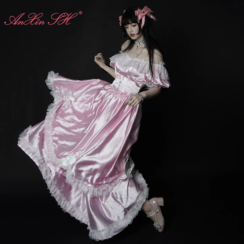 strapless open back dress Princess Pink Antique Wedding Dress
