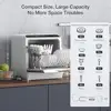 Compact WIFI Smart Portable Dishwasher 5L Tank 6 Programs 360° Dual Spray Fork Knife Basket Dishrack Water Saving Low Noise High 6