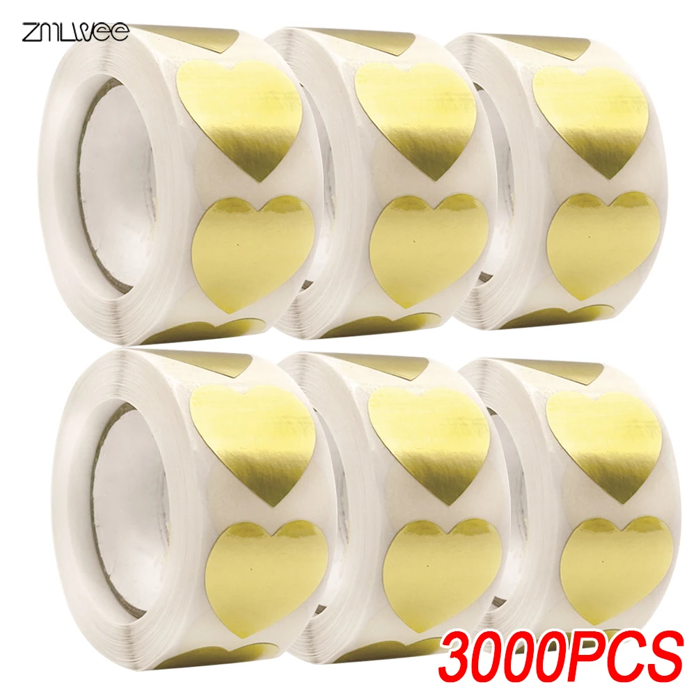 

Labels Wedding Party Love Stickers Stickers Golden Heart Self-adhesive Gift Sticker Golden Sticker Label Sealing Sticker Party