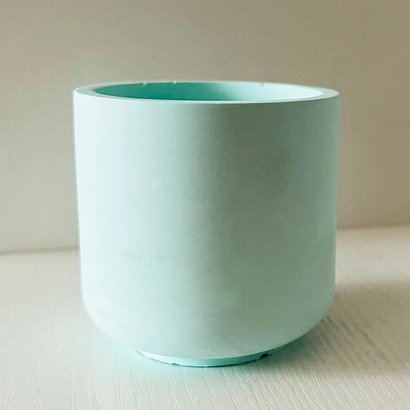 Stampo per vasi di cemento per piantare piante grasse Stampo per tazza di candela in cemento Stampo in silicone Stampi portapenne in resina epossidica di gesso  15