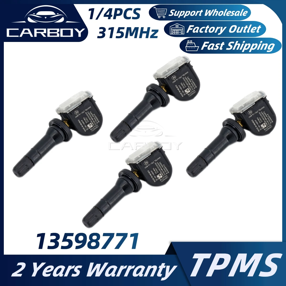 13598771 TPMS Tire Pressure Monitor Sensor For Buick LaCrosse Chevrolet Malibu Cadillac CTS Pontiac G3 GMC Yukon Saturn Outlook