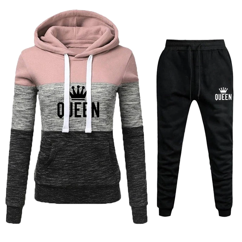 2023 New Women's Hooded Slim Fit Jogging Set Hooded Sports Top and Pants Women's Casual Sports Hooded Set