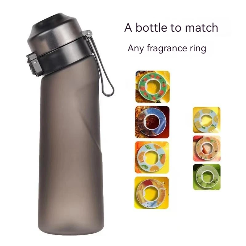 650Ml Air Taste Buds Bottiglia D'Acqua Aromatizzata Con 3 Cialde Di Gusto Vesipullo Borraccia Con Aromi Waterfles Met Smaakjes