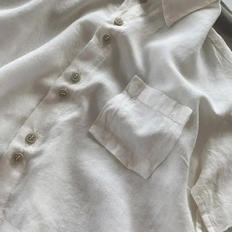 Frühling Sommer Kinder Shirts 1-8Y Jungen Baumwolle Tasche Feste Beiläufige Kurzarm Tops Koreanische Kleinkind Tragen Für Kinder Kleidung Neue – Detail 9