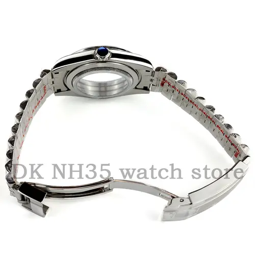 36mm Silver Solid 316L Stainless Steel Watch Case And Jubilee Bracelet For Seiko NH35 NH36 Movement 28.5mm Dial Datejust Case - Image 4