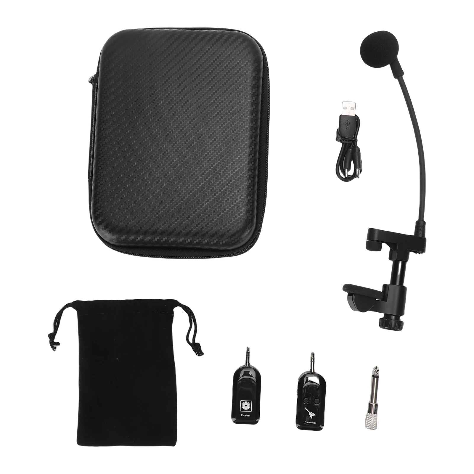 Wireless Instrument Mic Wireless Instrument Microphone 2.4G Violin Cello Guitar Clip On Condenser Mic for Stage Performance Band