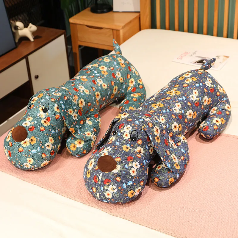 Kawaii Creative Calico Dog Plush Toy Stuffed Doll Soft Lying Puppy Pillow Kawaii Room Decor Cute Animals Kids Birthday Gift