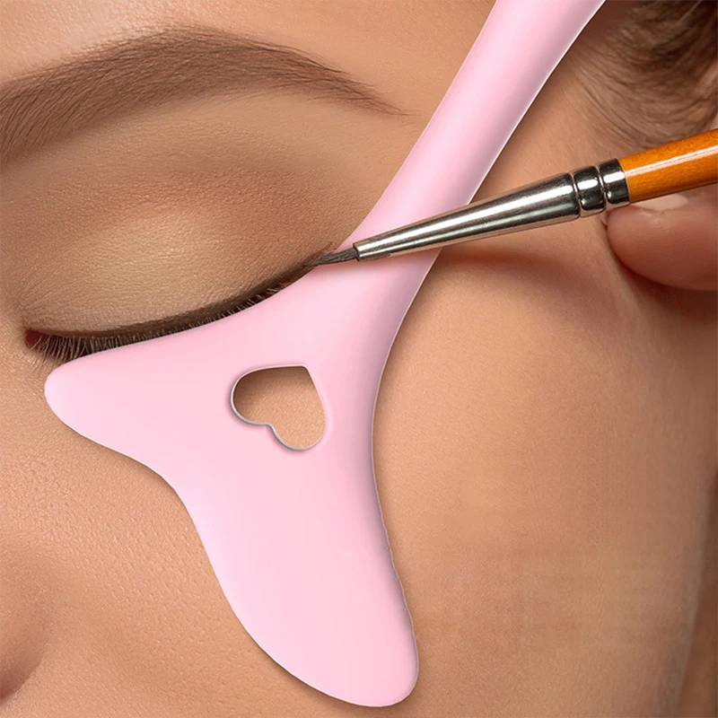 Eyeliner Stencil Tool Makeup Tools Eye Makeup Tools Makeup Tool Eyeliner Pencil Auxiliary Eyeliner Eye Black Baffle Silicone Auxiliary Makeup 1 Pink