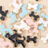 10 Breloques Émail Mignonnes en Forme d'Os de Chien, Nouveaux Charmes Animaux Adorables pour Boucles d'Oreilles, Bracelets, Colliers, Pendentifs, Fabrication de Bijoux Faits Main DIY 4