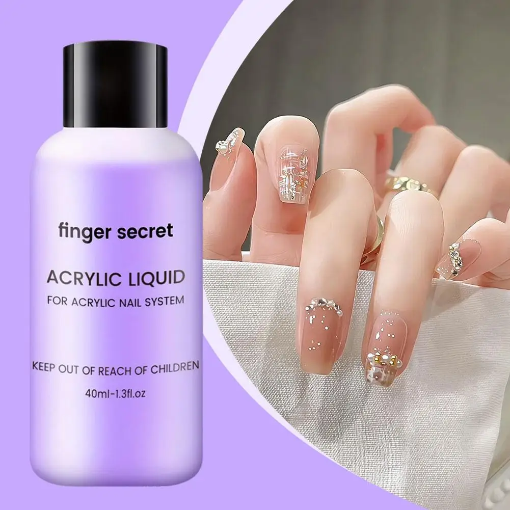 40ml Acrylic Liquid For Acrylic Powder Dust Nails Monomer Crystal Nail Art Nail Extension Carving Manicure Tool manicure tools nail acrylic liquid nail tools