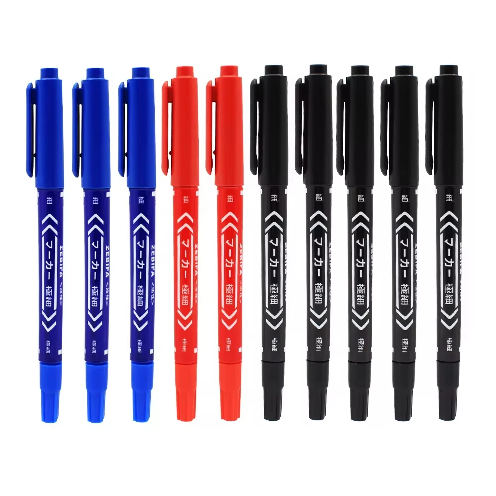 Assorted Tattoo Marking Pen Dual Tip Skin Marker Piercing Marking Pen Scribe Tool Tattoo supplies 10pcs