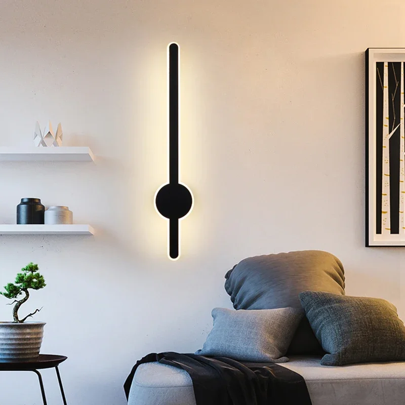 Modern Minimalist LED Indoor Sword Hammer Modeling Wall Lamp Bedroom Bedside Living Room Staircase Decorative Lighting 85-265V