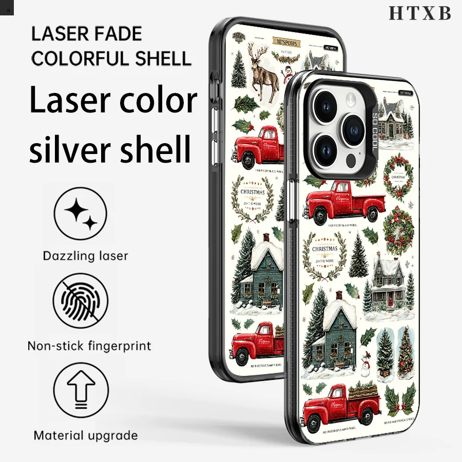 Merry Christmas Phone case for iPhone 17 to 11 Pro Max Plus