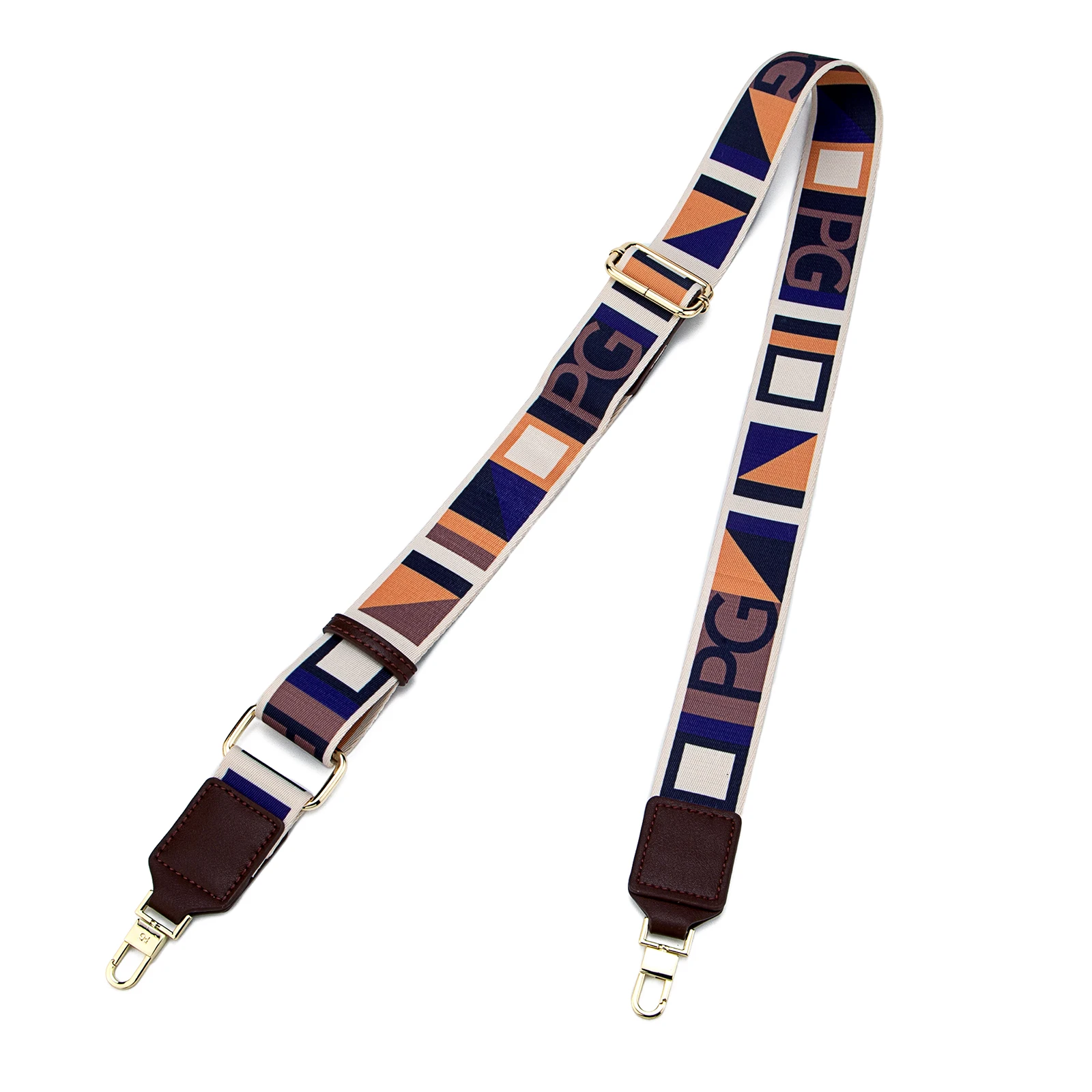 Luxury retro jacquard shoulder strap front view