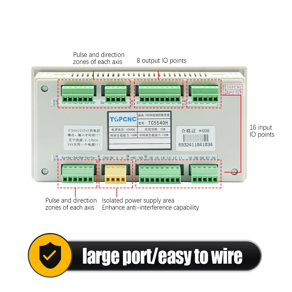 TC55H Motion Controller G Code 1-4 Axis 150KHZ Speed Control