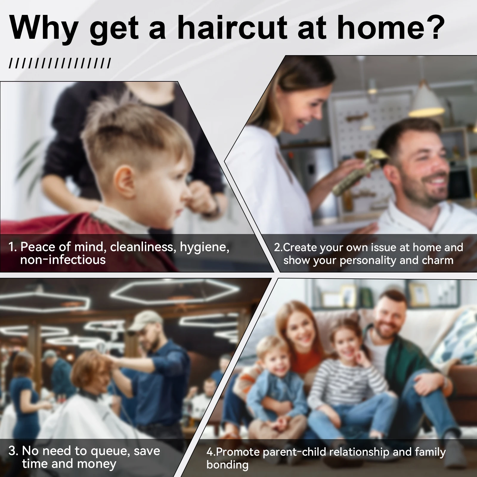 Sejoy Electric Hair Cutting Machine Adjustable Precision Professional Hair Clipper For Men Adults Kids Cordless Hair Trimmers 6