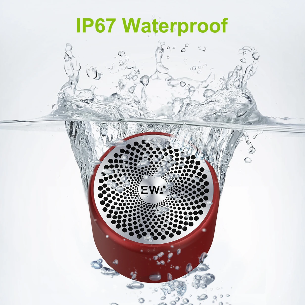 EWA-Altavoz Bluetooth portátil A106 Pro con radiador de graves personalizado, Mini altavoz impermeable IP67, estuche de viaje empaquetado