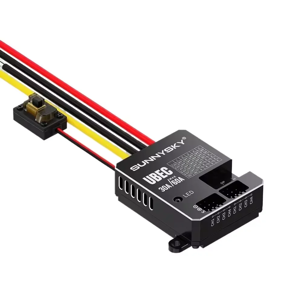 SUNNYSKY 30A HV UBEC 3-18S 9-80V Input Adjustable 5.2/6/7.4/8.4/9/12V Output /8 Parallel Outputs/aluminum Case For RC Model thumbnail 4