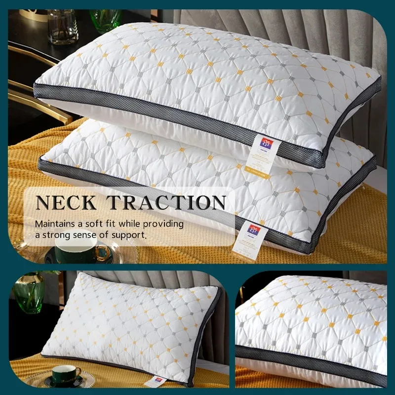 Neck Pillow 1-piece Hotel Style Feather Cotton Suitable for Bedroom Hotel