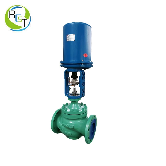 

Electric cage guided single seat globe control valve