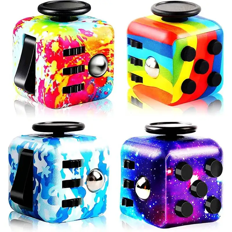 6 Sides Mini Fidget Dice Fidget Toys Cube Click Ball Anxiety Pressure