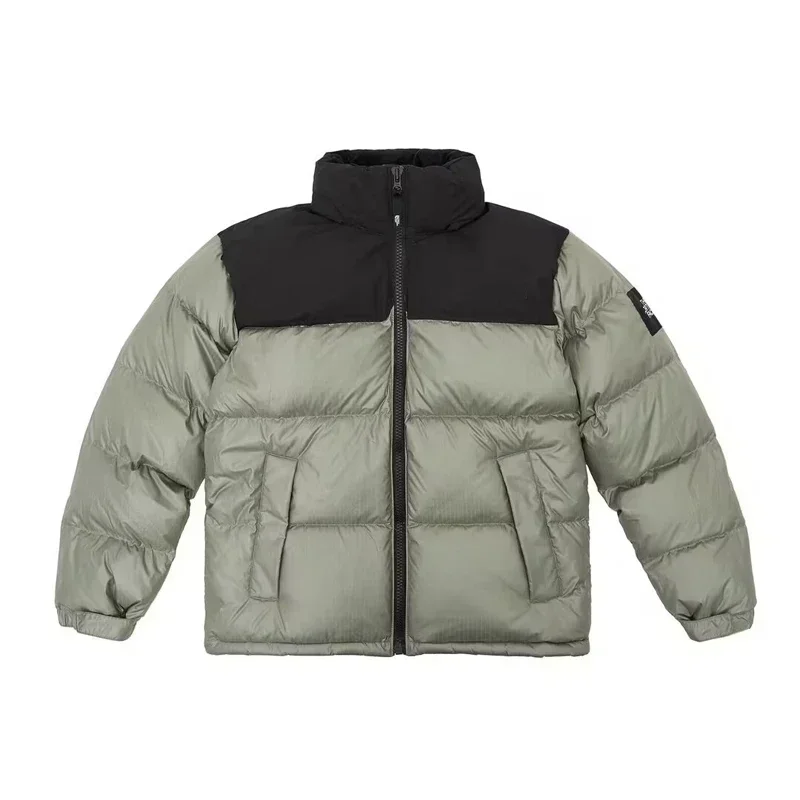 Face Nuptse 1996 Large Plaid Sleeve Emboidered High Quality Men's Down Coat Winter Couple Warm Windproof Waterproof Jacket 5