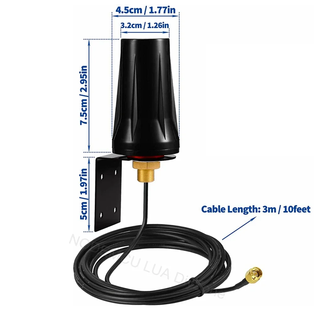 High Gain 4G Antenna External Use SMA Male Wall Bracket LTE Router Signal Booster Cell Phone Amplifier