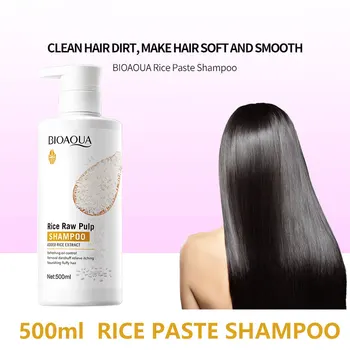 Shampoo alla Polpa di Riso 500ml, Rinfrescante, Controllo Oleosità, Nutriente, Volumizzante, Anti-Forfora, Anti-Prurito