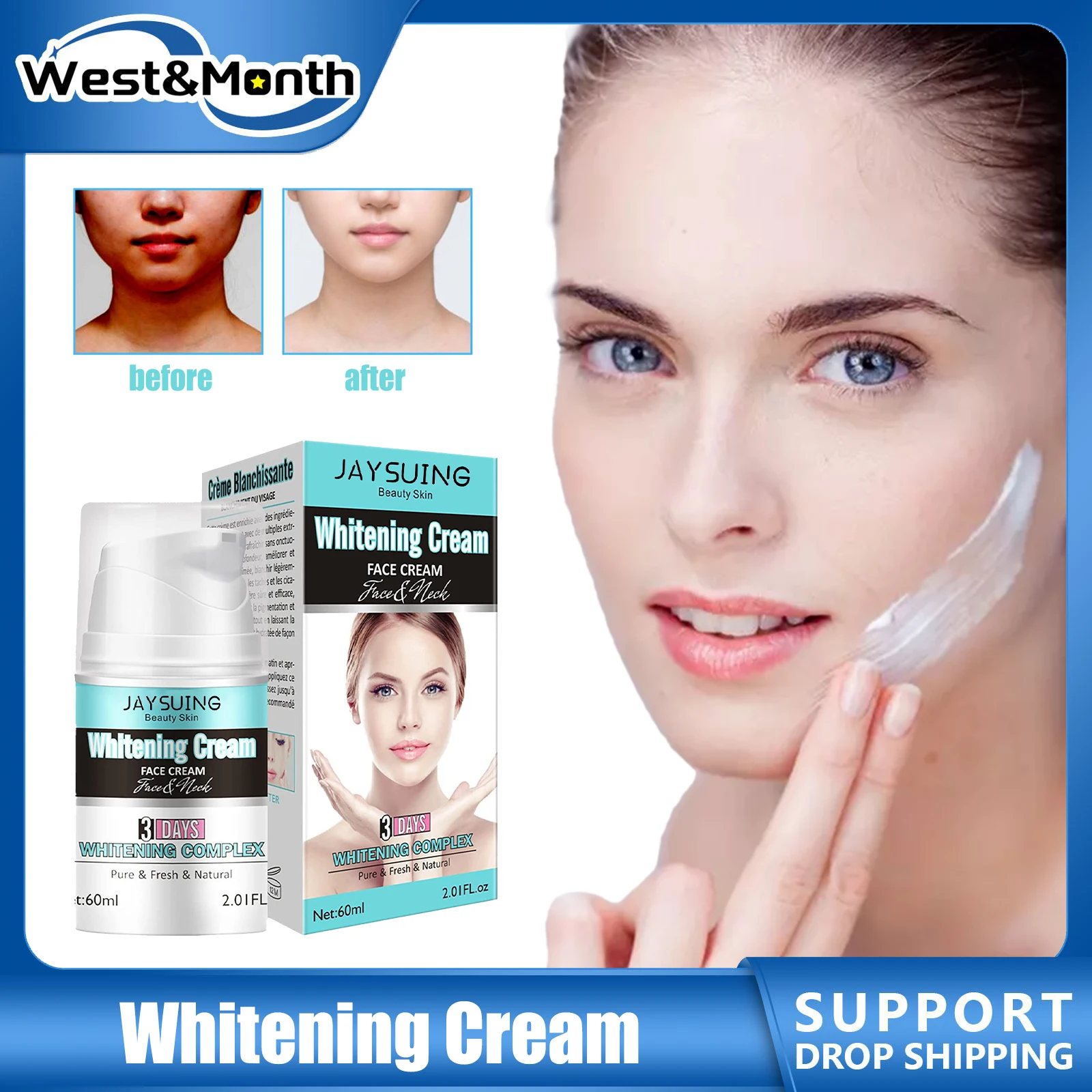 Whitening Face Cream Moisturizing Hydrating Effectively Remove Melasma Melanin Acne Dark Spot Nourish Brighten Facial Skin Care