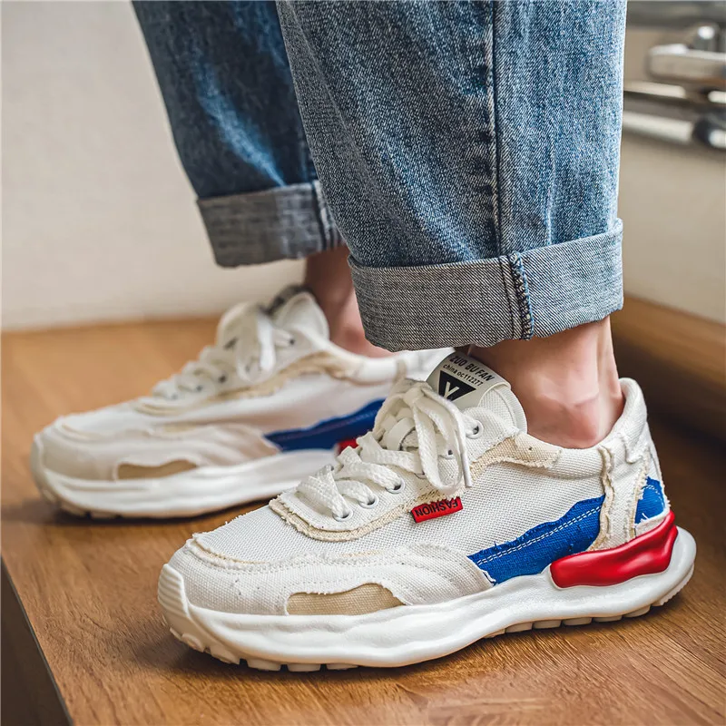 

Кроссовки мужские спортивные, на нескользящей платформе, со шнуровкой, массирующие, для бега и ходьбы, повседневные, 39-44