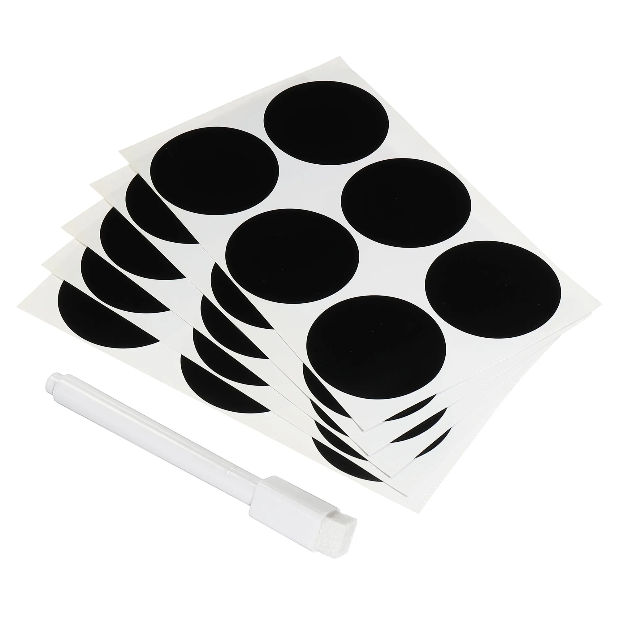 72 144Pcs Round Black Blackboard Sticker Labels Chalkboard Kitchen Spice Label Stickers Home Bottles Tags Erasable Marker Pen label stickers