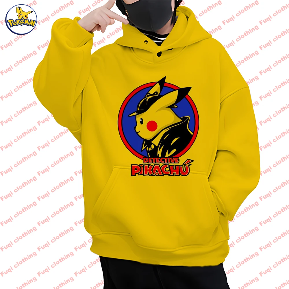 

Baokemeng Hoodie Men's Autumn New Hoodie Children's Clothing Spring Boys' Hoodie Children's Clothing Funny Picachu Hoodie