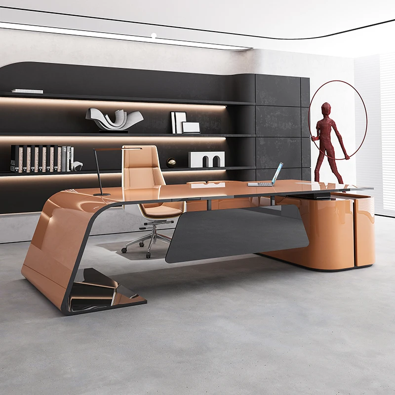 Meeting Room Office Desks Bedroom Drawers Gadgets Storage Reception Writing Desk Coffee Tavolo Scrivania Ufficio Wood Furniture meeting room solid wood leather round table small conference table for 6 people simple modern reception table negotiation