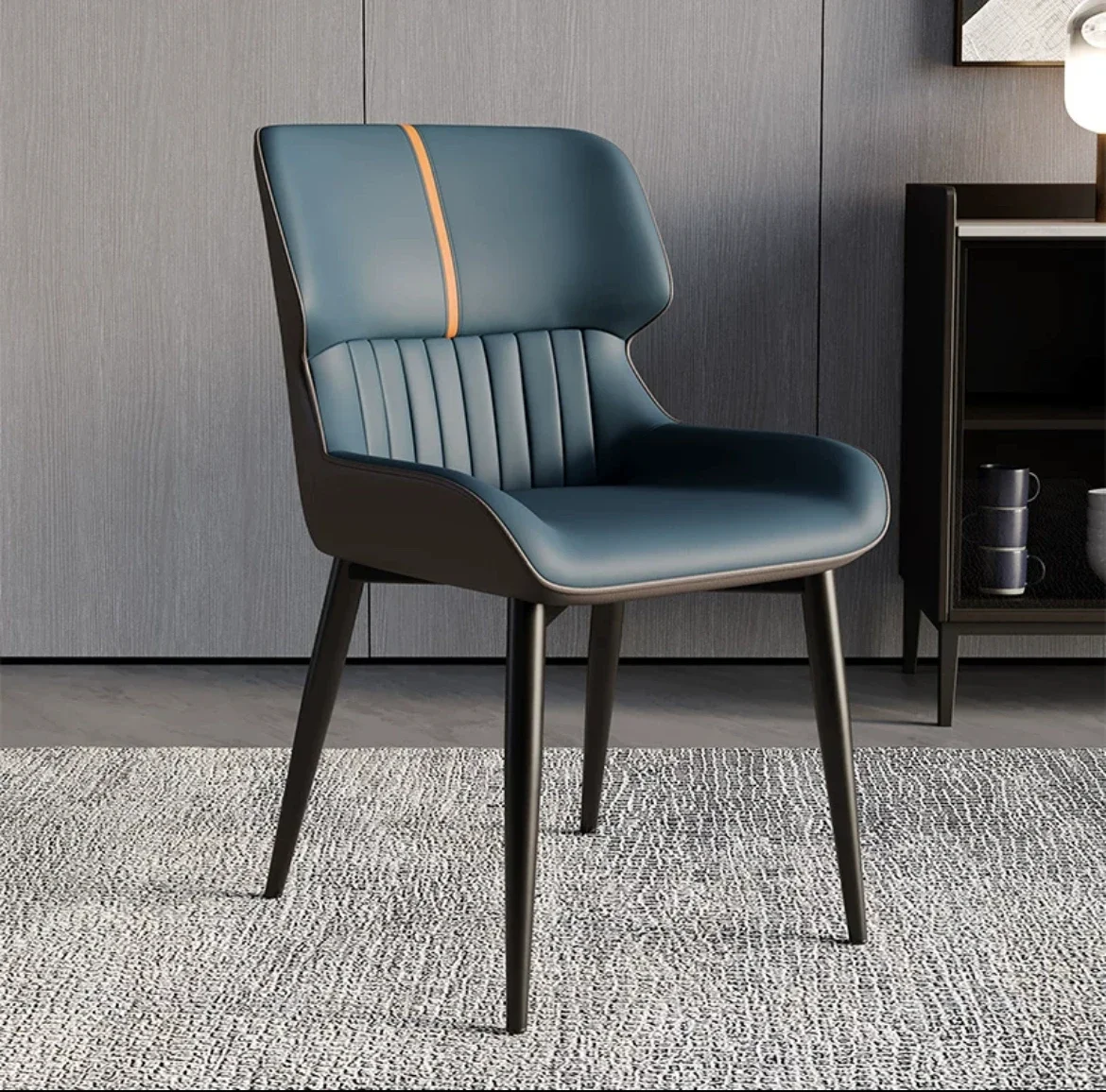 

Italian Designer Regale Dining Chair Modern Leather Floor Nordic Dining Chair Apartment Ergonomic Dining Chair Home Furnitures